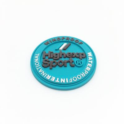 China 3D Rubber Labels Custom Embossed Brand Logo 3D Silicone Patches Expanded Rubber PVC for sale