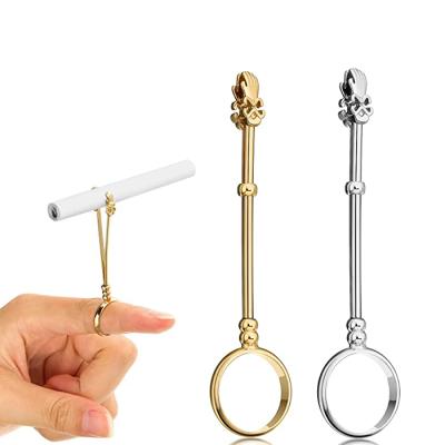 China Clip Ring ElegantLady Smoker Holder Novelty Fashion Cigarette Ring Holder Tobacco Finger Ring for Women and Man for sale