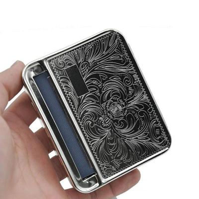 China 78mm Minimalist High Quality Metal Automatic Cigarette Smoking Herb Roller Rolling Machine (Random Pattern) for sale