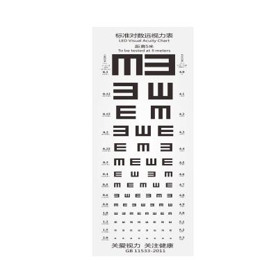 China Magnetic Stick 5M E PVC Eye Chart Vision Test Chart for sale