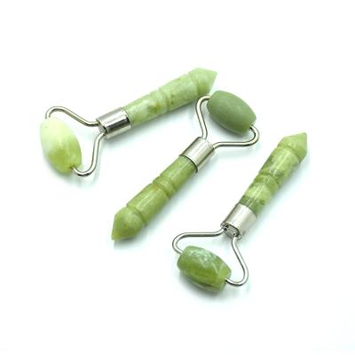 China High quality massage jade facial roller portable/cool/comfortable/double rollers of natural jade Himalayan raw stone for sale