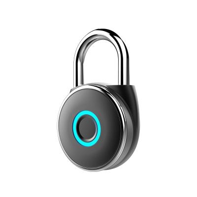 China Fingerprint Unlock And USB Charging Rechargeable Battery 400mAh Waterproof Small Fingerprint Smart Padlock for sale