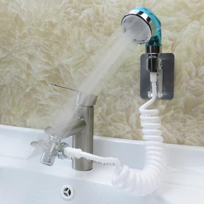 China With Diverter Shower Wash Faucet Shower Head Spray Drains Strainer Hose Sink Hair Wash Shower for sale