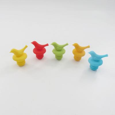 China Reusable Decorative Small Bird Wine Bottle Silicone Stopper Wine Stopper Beverage Bottle Decorative Wine Keeper Keeps Wine Fresh 210912-04 for sale