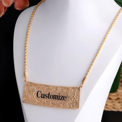 China Cring Hawaiian Cocos Personalized Nameplate Polynesia Polynesia Jewelry 14k Gold Jewelry Wholesale Hawaiian Jewelry Custom Name Necklaces for sale