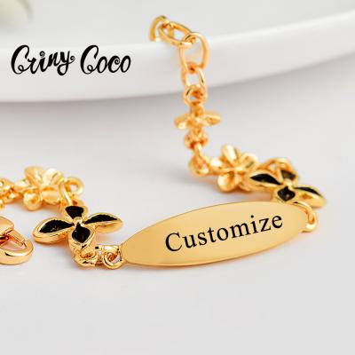 China Cocos Cring Flower Baby and Mom Chian Hawaiian Bracelets Name Bracelet Hawaiian Jewelry Hawaiian Custom Bracelets Wholesale for sale