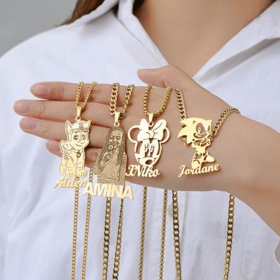 China Hawaiian Cring Cocos Customize Cartoon Necklace Hawaii Personalized Character Necklaces Girls Mother's Day Gift Specially for sale