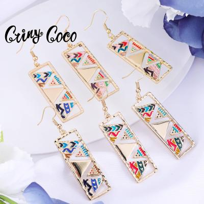 China Hawaiian Cring Big Cocos Dangle Black Colorful Polynesian Rectangle Jewelry Wholesale Dropship Enamel Pearl Hawaiian Earrings for sale