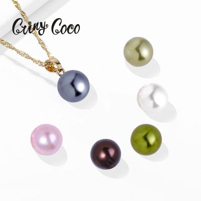 China Wholesale Hawaiian Cocos Cring Necklace Bead Chain Black Pearl Colorful Thin Simple Tasty Pendant Hawaiian Necklace For Women for sale