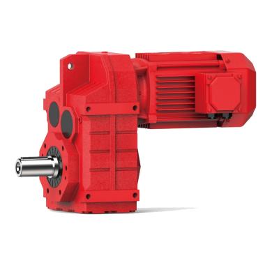 China Building Material Stores Foot Stable 90 Degree Gearbox Helical Bevel Speed ​​Reducer With Belt Drive for sale