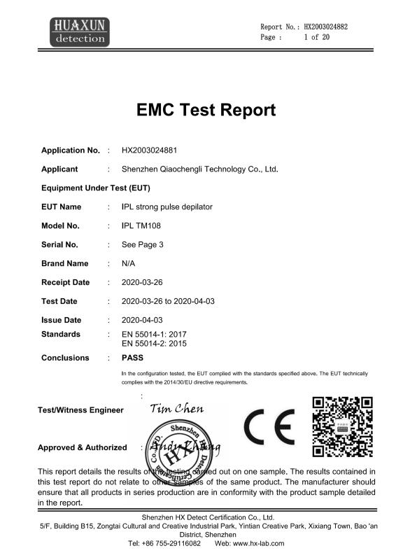 CE - Shenzhen Tongming Science And Trade Co., Ltd.