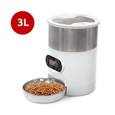 China 3L Pet Automatic Smart Feeder Pet Feeding Bowls Timed Advantage Dog Cat Food Dispenser Voice Record Automatic Smart Feeder Pet Dog for sale