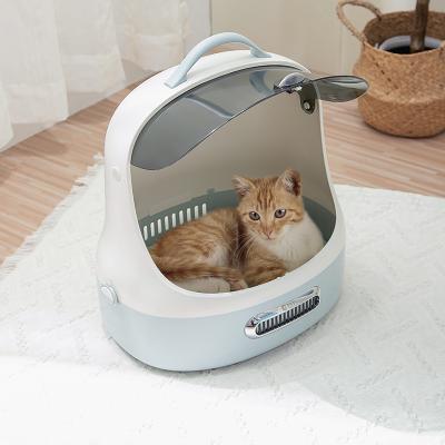 China Breathable Pet Carrier Case Cat Car Seat Cage Portable Nest Pet Carrier ABS Cat Space Capsule Carry Case Pet Travel Carrier Fashion Deleux for sale