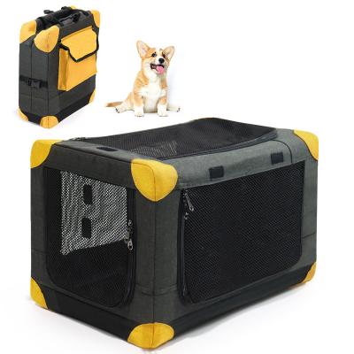 China Breathable All In One Pet Trave Cage Car Seat Carrier Pet Nest Foldalable Dog Car Seat Carrier Bag for sale