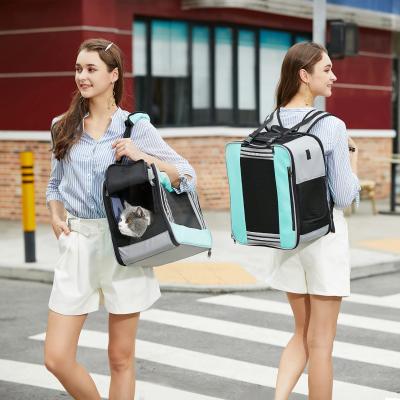 China Breathable Pet Travel Carrier Backpack Airline Approved Collapsible Cat Carrier Cage Dog Carrier Bag Car Pet Small for sale