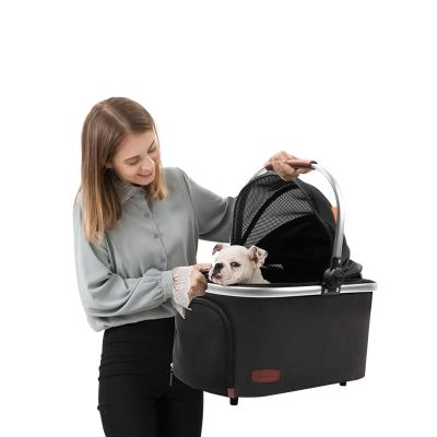 China Portable Detachable Case Portable Detachable Handcarry Pet Carrier Dog Car Seat Carrier Cage Collapsible Pet Cage Carrier Bag for sale