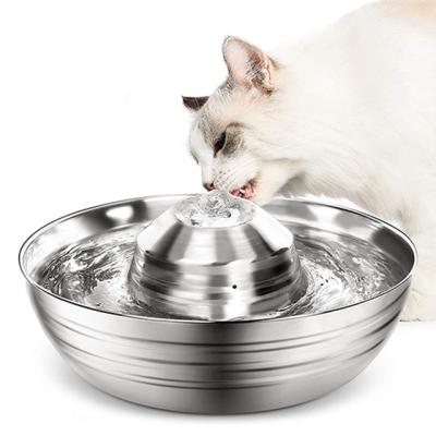 China Smart Automatic 2.0L Cat Water Feeder Stainless Steel Automatic Pet Water Dispenser with Carbon Filter Pet Water Fountain Drinking for Cat for sale