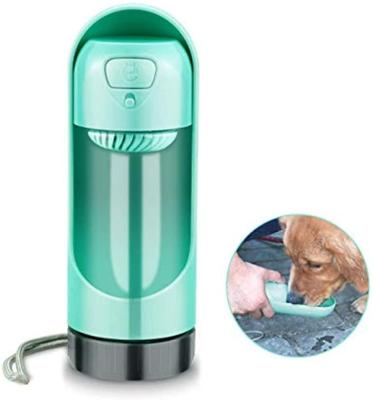 China Portable Pet Travel Water Bottle Stored Collapsible Outdoor Dog 300ML Water Bottle With Carbon Filter Water Bottle Feeder For Dog And Cat for sale