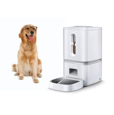 China 7L Auto Driver Smart Auto ABS Cat Food Dispenser Intelligent Voice Eco-Friendly Synchronized Recorder and Auto IR Sensor Dog Driver for sale