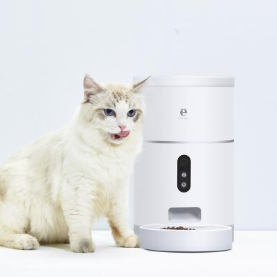 China Automatic Pet Food Feeder Pet Food Feeder Phone APP Control 4LPet Automatic Smart Automatic Synchronized Digital Camera Dispenser Pet Food Feeder for sale