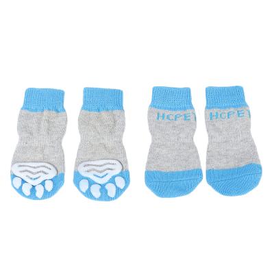 China Pet Viable Accessories Fashion Indoor Wear Dog Socks Cute Paw Protector Anti Slip Socks Cotton Pet Socks for Dog and Cat for sale