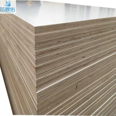 China Modern E0 E1 first class porcelain factory funiture wardrobes used 18mm white HDF melamine faced eucalyptus plywood for sale