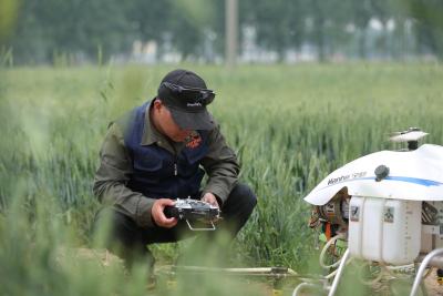 China Semi Control Remotely Piloted Helicopter Pesticide Spraying System 24 Hectares a Day for sale