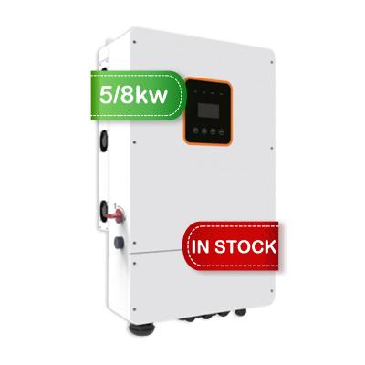 China Factory price hybrid solar inverter 5kw 5000W 8kw mppt 48VDC 120Vac/240Vac split phase on off-grid link hybrid inverters 530*565*220mm for sale