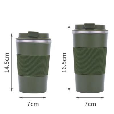 China Portable 12 Oz 17 Oz Eco Friendly 304 Stainless Steel Coffee Travel Mug Vacuum Insulated Mug For Any Hot Or Iced Beverage BPA Free Food Grade Leak Proof Design for sale