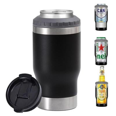 China Customized Insulated Skinny Double Walled Stainless Steel Cup Holder Metal Beer Can Holder For Slim Beer Eco Friendly Stylish And Elegant for sale