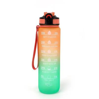 China Large Capacity Stylish Reusable Eco Friendly 1 Litre Water Bottle Gym Plastic Water Bottle With Leak Proof And One Click Open Customized Logo for sale