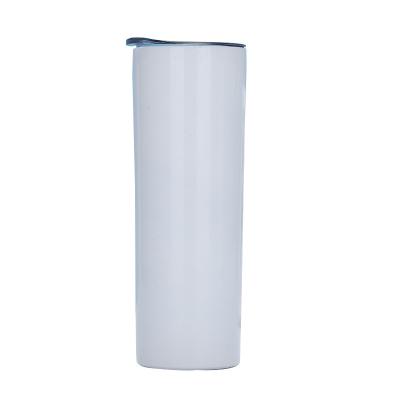 Chine Sublimation en blanc 20 OZ Droit élancé avec paille en acier inoxydable Double mur isolé Tumbler à vendre