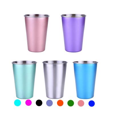 China Roestvrij staal geschoten glas 6oz drinkvat wijnbeker Onbreekbare koffie theebeker voor buiten camping reizen zilver Te koop