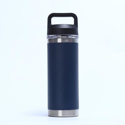 China Botella de agua estándar de acero inoxidable de 27 oz botella de vacío de doble pared con mango de transporte cómodo agua fría caliente 24 horas para gimnasio viajes ejercicio al aire libre en venta