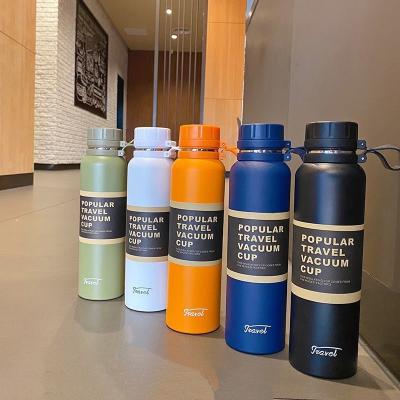China 1100ML Thermos Stainless Steel Insulation Pot Portable Travel Kettle Tea Vacuum Bottle Outdoor Sports Vacuum Flask Hot Water Cup for sale