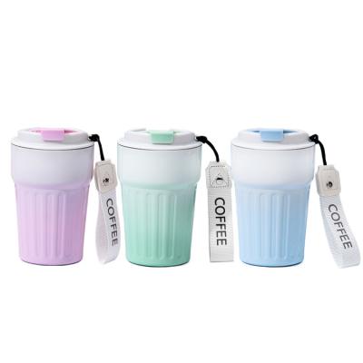 China 16 Oz Travel Coffee Mug Spill-Proof, Insulated Stainless Steel Coffee Mug With Lid & Silicone Sea, Double Wall Vacuum Travel Coffee Tumblers, Cup Holder Friendly Reusable Thermos-Lilac for sale