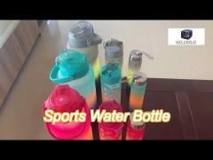 humanized design 550/750/1000ml portable plastic water bottle 1 litre gradient color custom gym wate