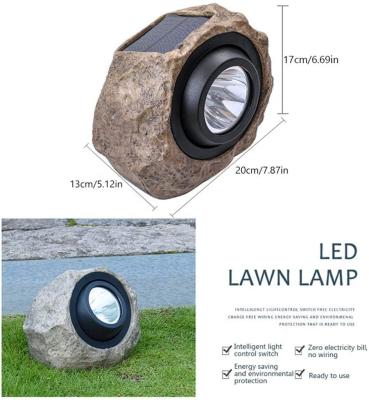 China New Stone Garden Solar Light Hot Sale Solar Rock Light for sale