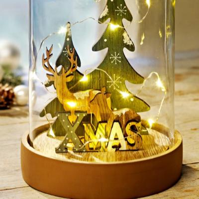 China MORDEN LED CHRISTMAS MATERIAL DECORATIVE LIGHT GLASS DOME LIGHT for sale