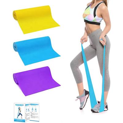 China Durable Yoga Stretcher Elastic Tension Belt Fitness Resistance Bands Training Stretching Pull Rope Tension Sheet for sale