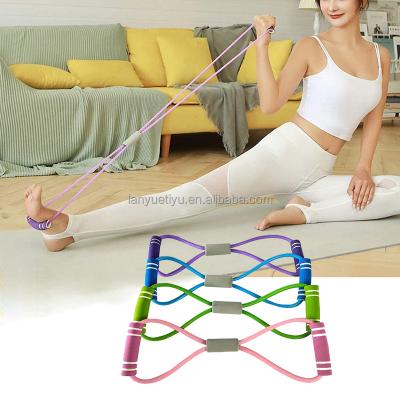 China Durable Manufacturers Wholesale Hot Elastic Band Rope, Figure Eight Tension Rope Yoga Fitness Exercise for sale