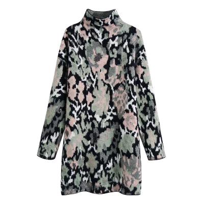 China New Arrivals Multi Color Jacquard Anti-Static Long Sleeve Ladies Casual African Women Dresses Long Sleeve for sale