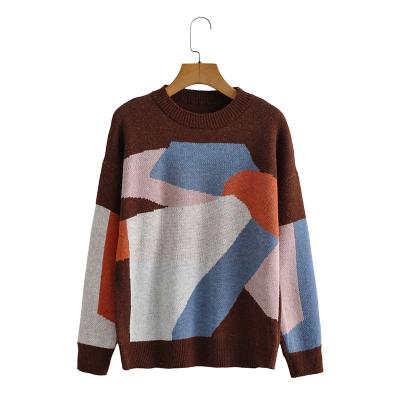 China 2021 Anti-Wrinkle Fashion Half Turtle Neck Wool Blend Knit Women For Overaize Knitting Yarn To Custom Design To Emboss Sweater for sale