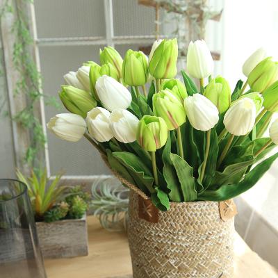 China Party Amazon best-selling 46CM long branch PU tulip flower simulation artificial maker home decoration for sale