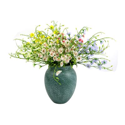 China Hot Selling 1 Heads Window Display Artificial White Galsang Flowers Valentine Plastic Real Touch Silk Gesang Flower for sale