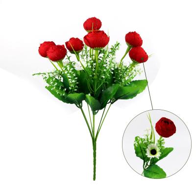 China Wholesale Popular Window Display 7 Flower Heads Mounted To Decorate Artificial Flower Bouquet For Home Wedding for sale