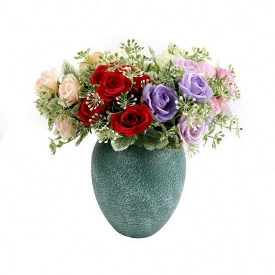 China Window Display Plastic Flowers Artificial Flower White Tulip Silk Rose Real Touch for sale