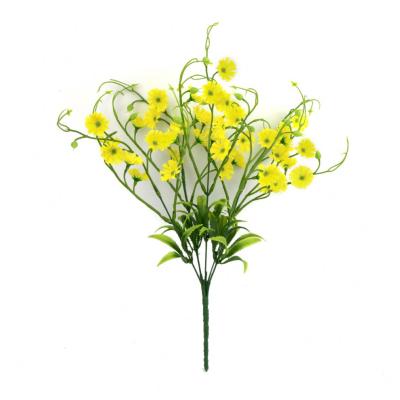 China New Window Display Plastic Artificial Decorative Hand Tied Long Silk Flower Rose Gift Gesang Bouquet Stem Artificial Flowers for sale