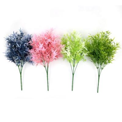 China Hot selling high quality plastic leaf bouquet simulation aquatic plants window display artificial flower for home decor for sale