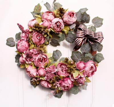 China Realistic Amazon Sells Leafy Garlands of New Roses and Wedding Decorations for Hanging on Doors and Windows for sale